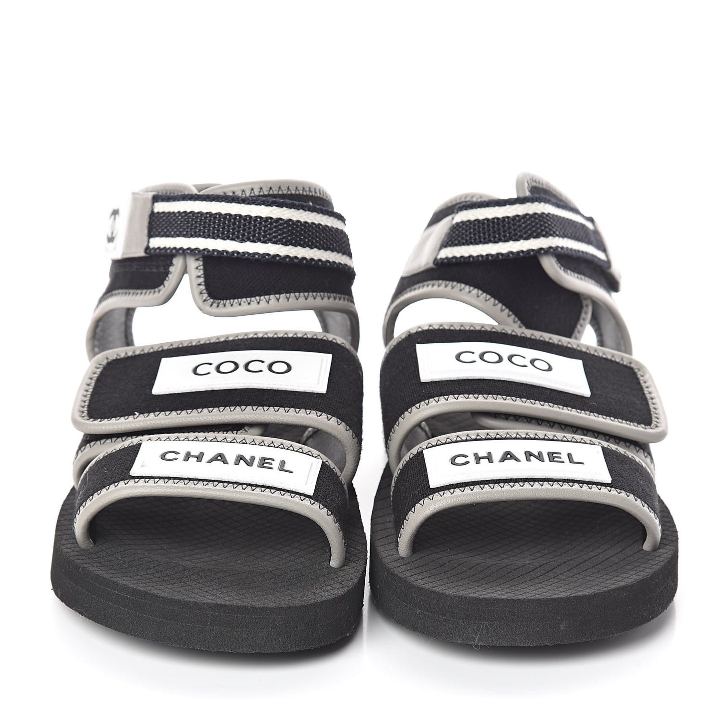 Lambskin Jersey Coco Sandals 39 Black
