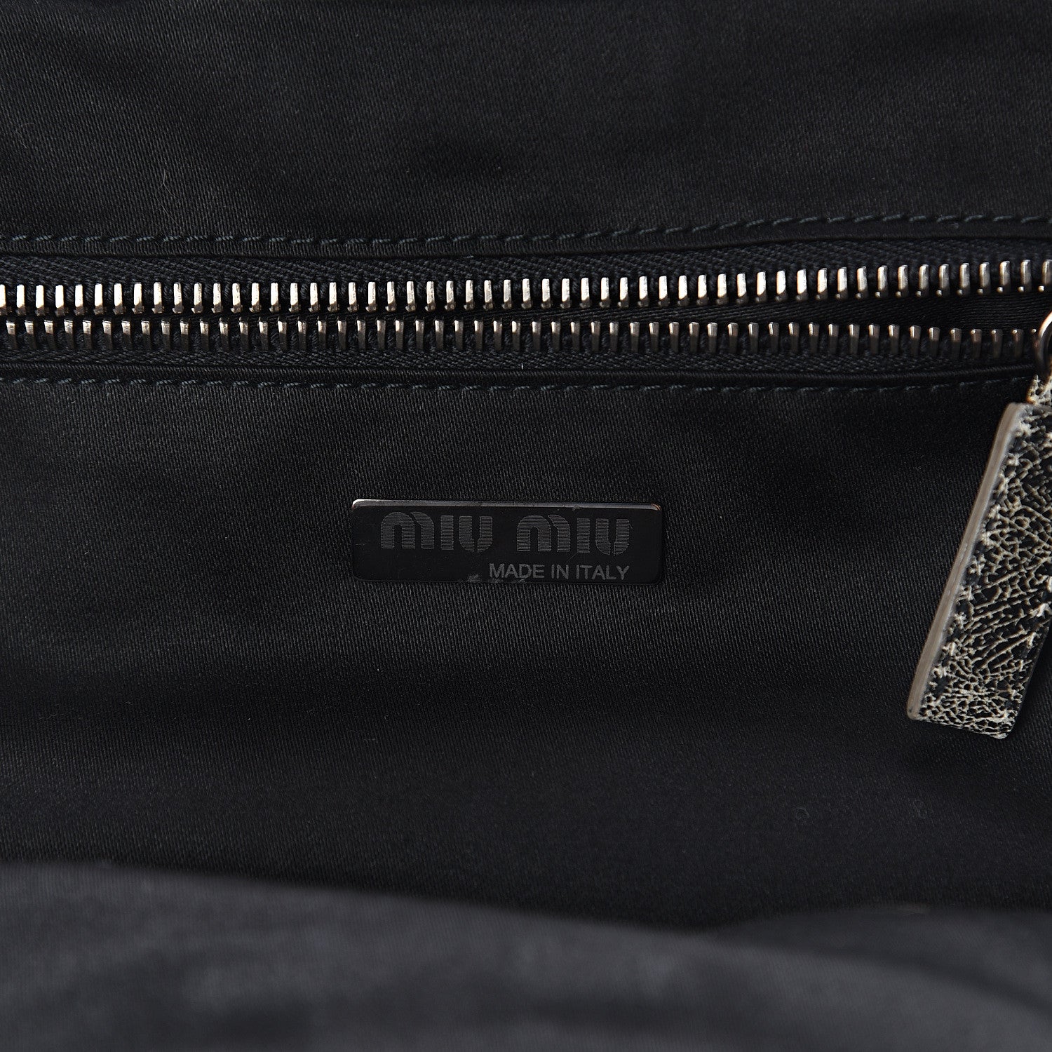 Miu Miu Calfskin Craquele Frame Shoulder Bag Black 5 of 8