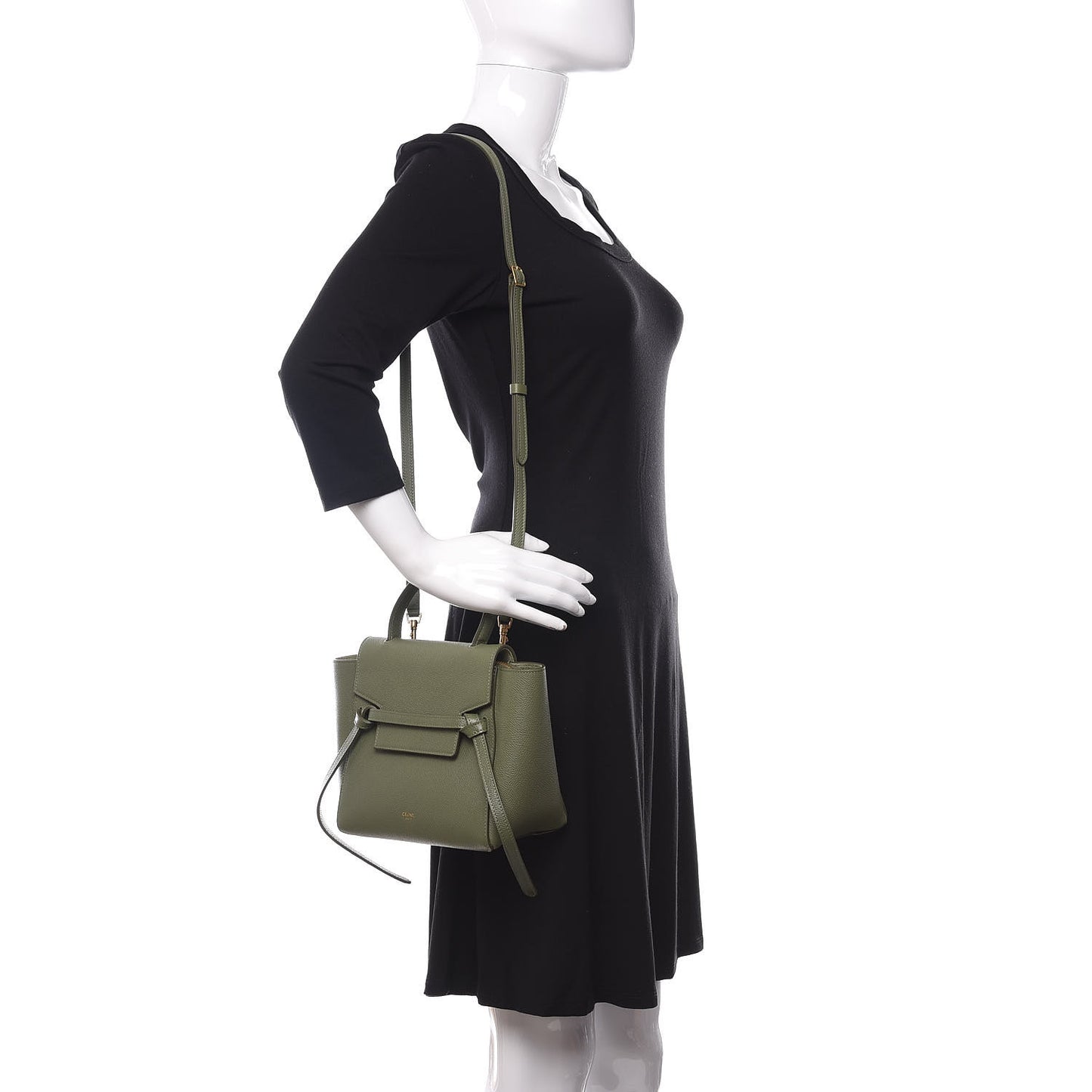 Grained Calfskin Nano Belt Bag Light Khaki