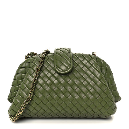Bottega Veneta Nappa Intrecciato Small The Lauren 1980 Clutch With Chain Matcha 1 of 11
