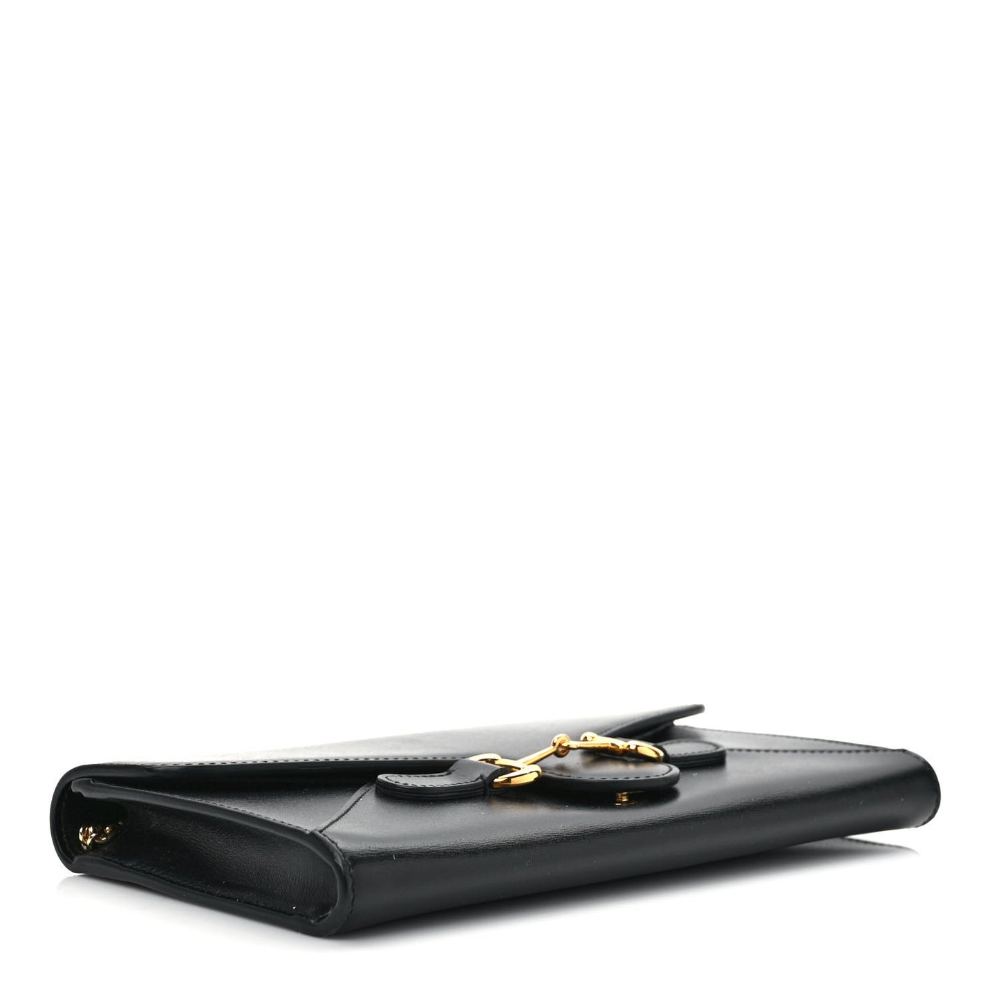 Textured Calfskin Horsebit 1955 Wrist Wallet Black