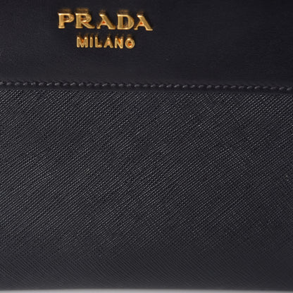 Prada Saffiano Soft Calfskin Bandoliera Bag Black 8 of 10