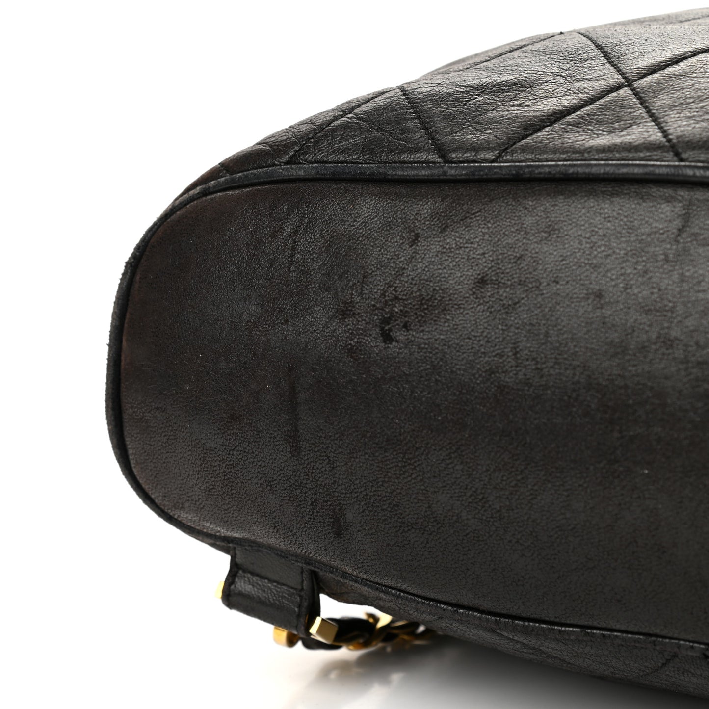 Lambskin Quilted Tassel Drawstring Backpack Dark Bown