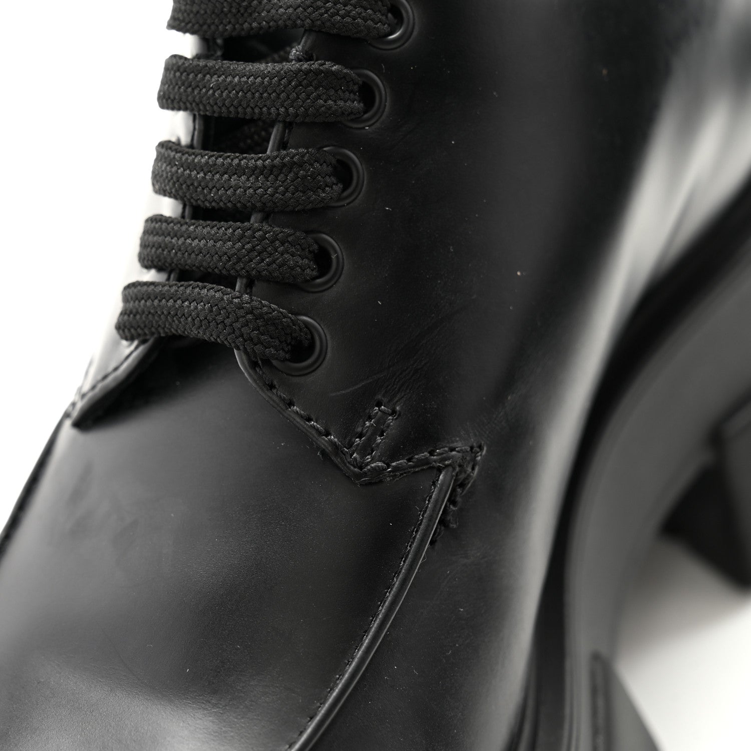 Prada Spazzolato Rois Monolith 55mm Derby Loafers 35.5 Black 8 of 9