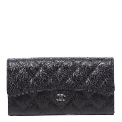 Chanel Caviar Quilted Large Flap Wallet Black 1 of 9