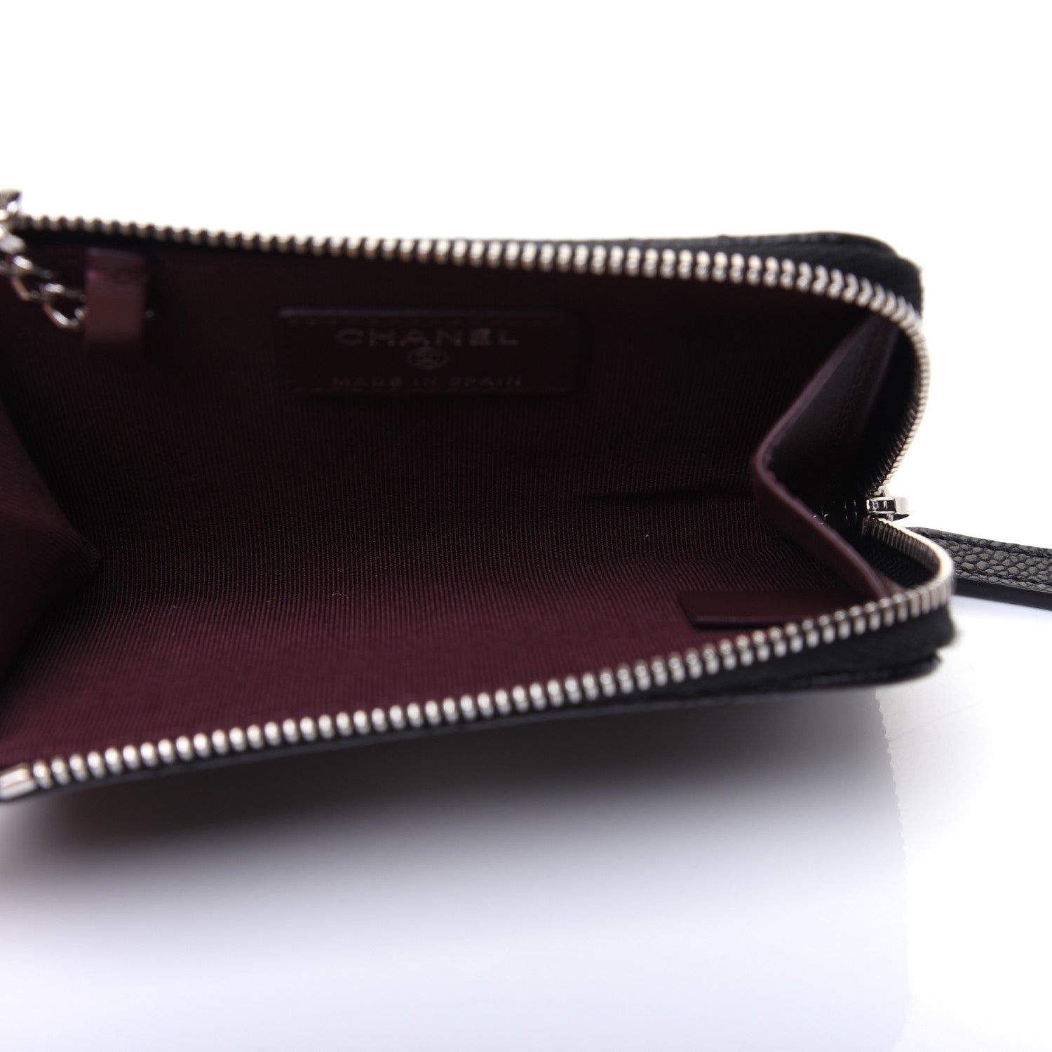 Chanel Caviar Quilted Zipped Key Holder Case Black 5 of 12