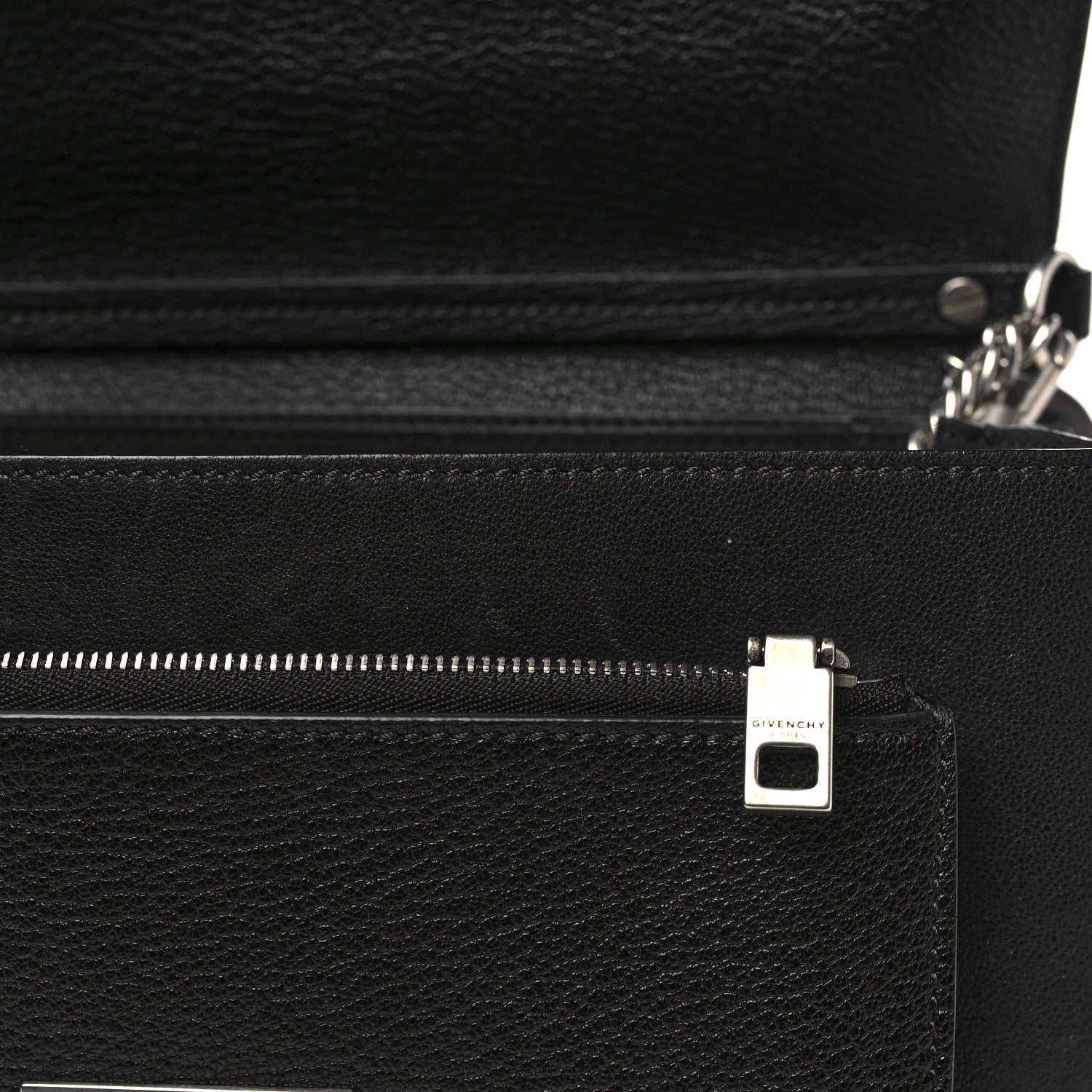 Givenchy Sugar Goatskin Medium GV3 Shoulder Bag Black 5 of 7