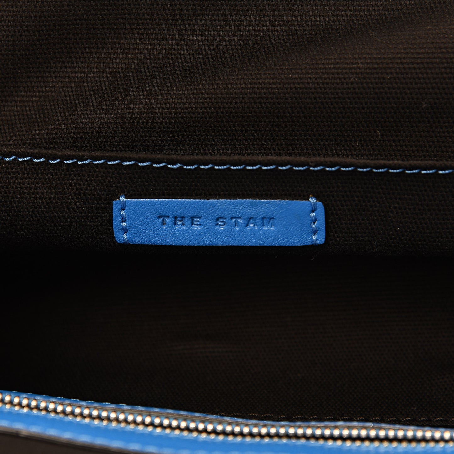 Calfskin Quilted Stam Bright Blue