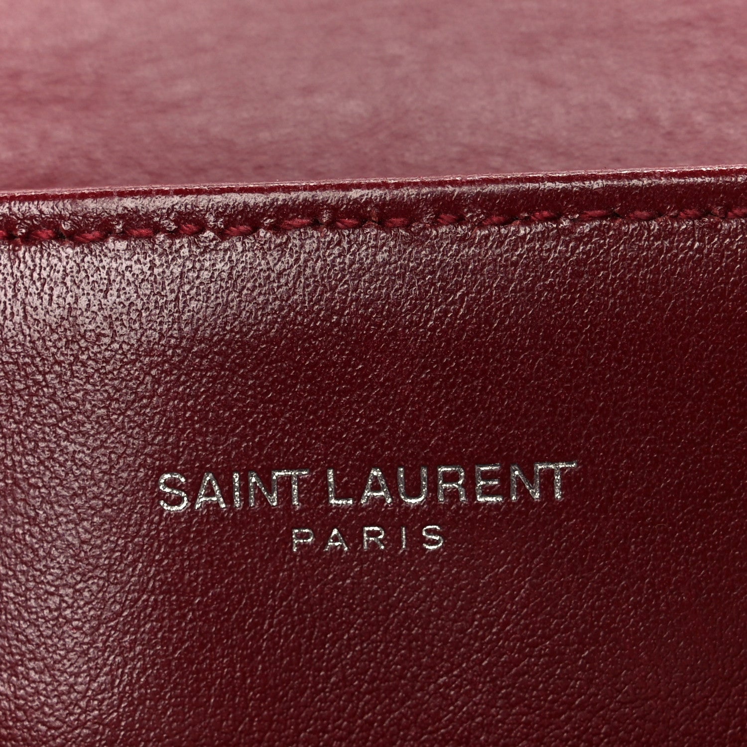 Saint Laurent Calfskin Y Quilted Monogram Medium Loulou Chain Satchel Palissandre 8 of 11