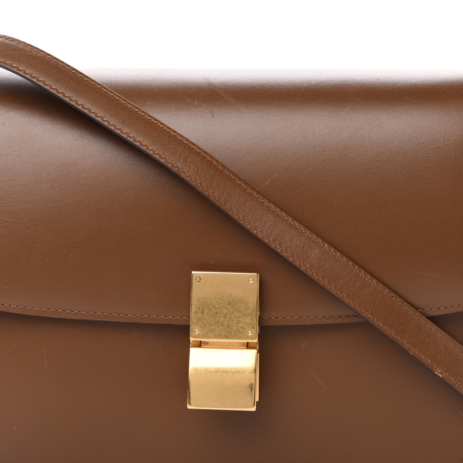 Celine Box Calfskin Medium Classic Box Flap Bag Camel 13 of 17