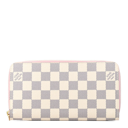 Louis Vuitton Damier Azur Zippy Wallet Rose Ballerine 1 of 14
