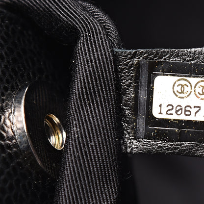 Chanel Caviar Quilted Petit Shopping Tote PST Black 6 of 10