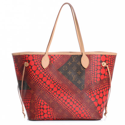 Louis Vuitton Monogram Kusama Waves Neverfull MM Red 1 of 8