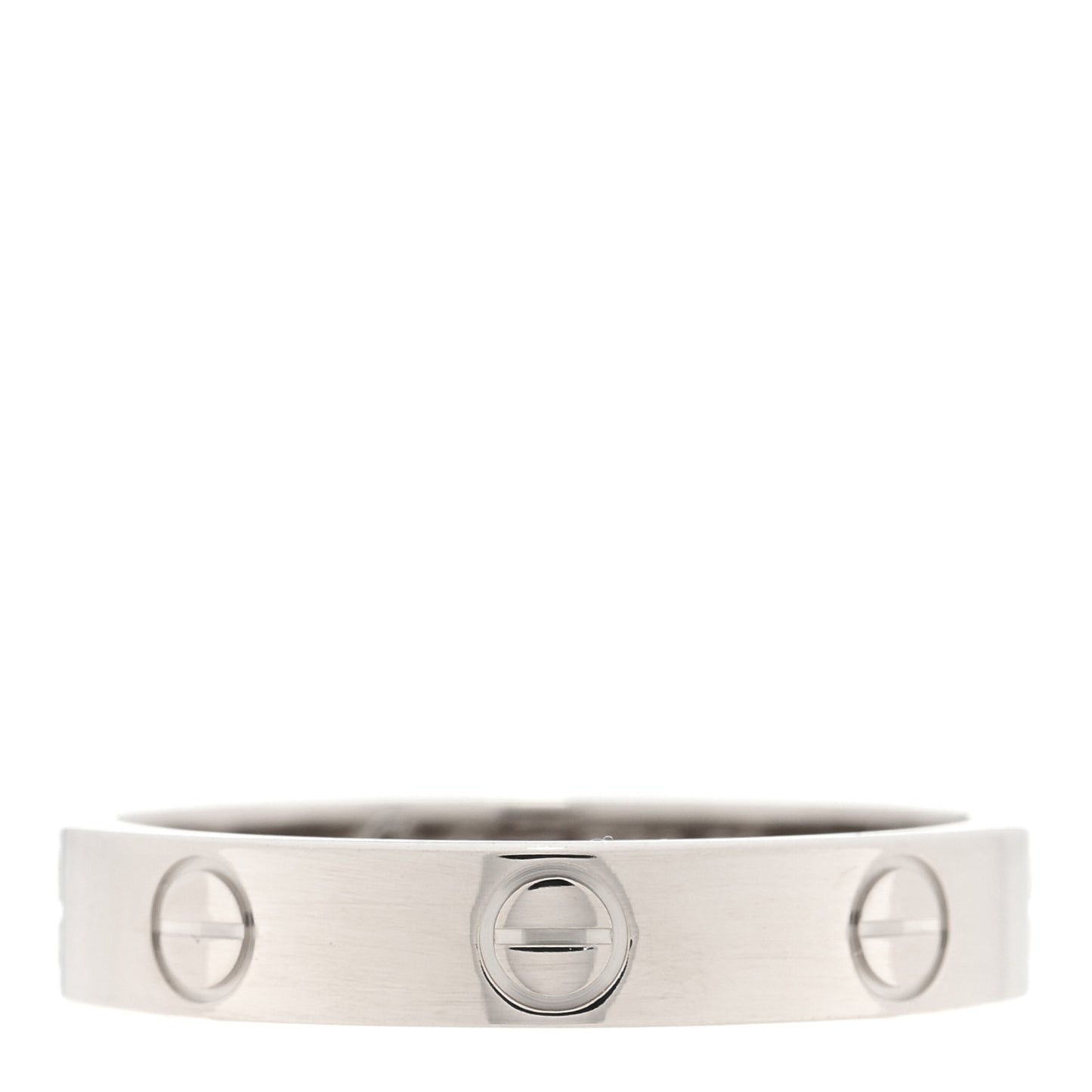 18K White Gold 3.5mm LOVE Wedding Band Ring 53 6.5