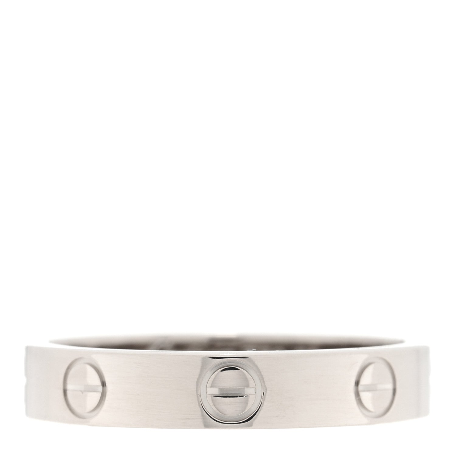 Cartier 18K White Gold 3.5mm LOVE Wedding Band Ring 53 6.5 1 of 4
