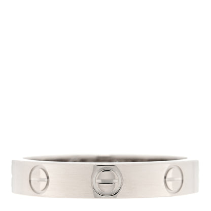 Cartier 18K White Gold 3.5mm LOVE Wedding Band Ring 53 6.5 1 of 4