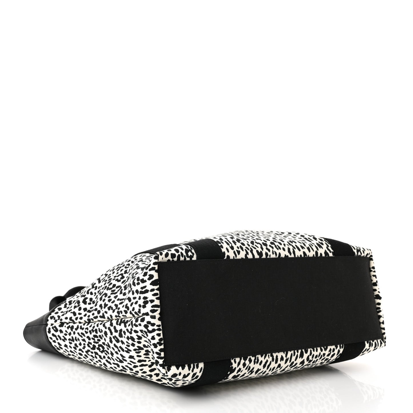 Canvas Leopard Olona Tote Black White