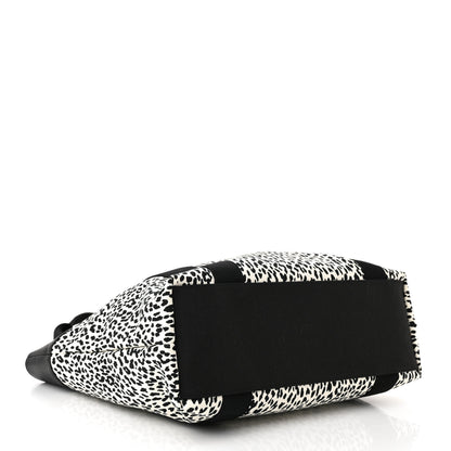 Saint Laurent Canvas Leopard Olona Tote Black White 4 of 10