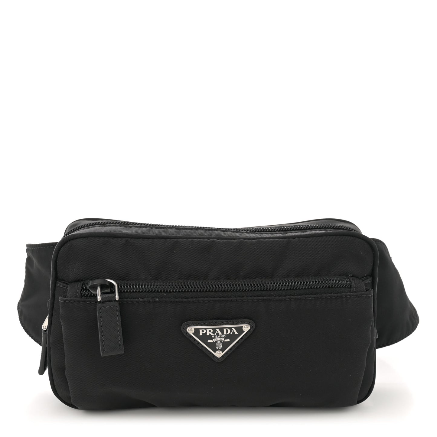 Re-Nylon Saffiano Belt Bag L Black