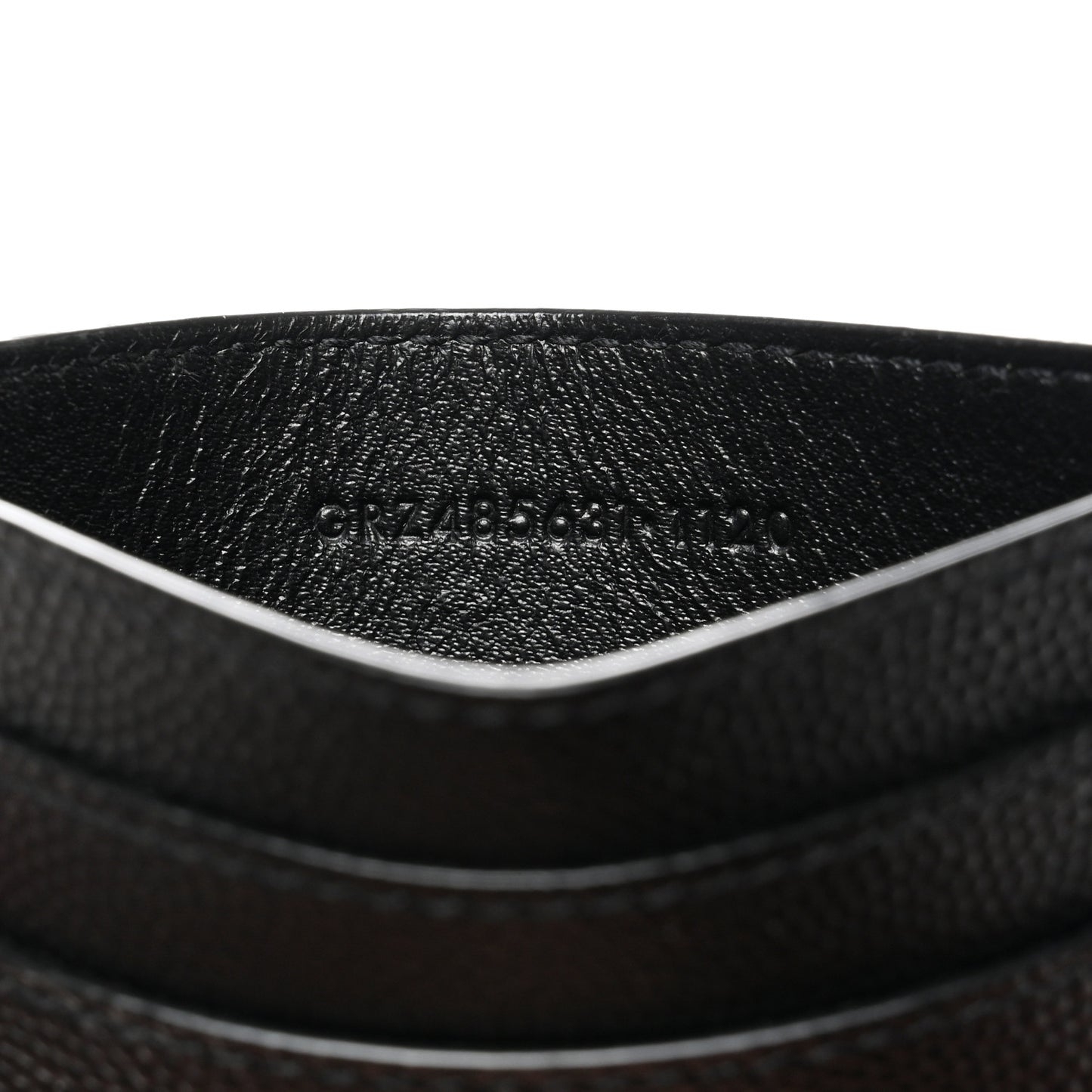 Grain De Poudre Monogram Credit Card Case Black
