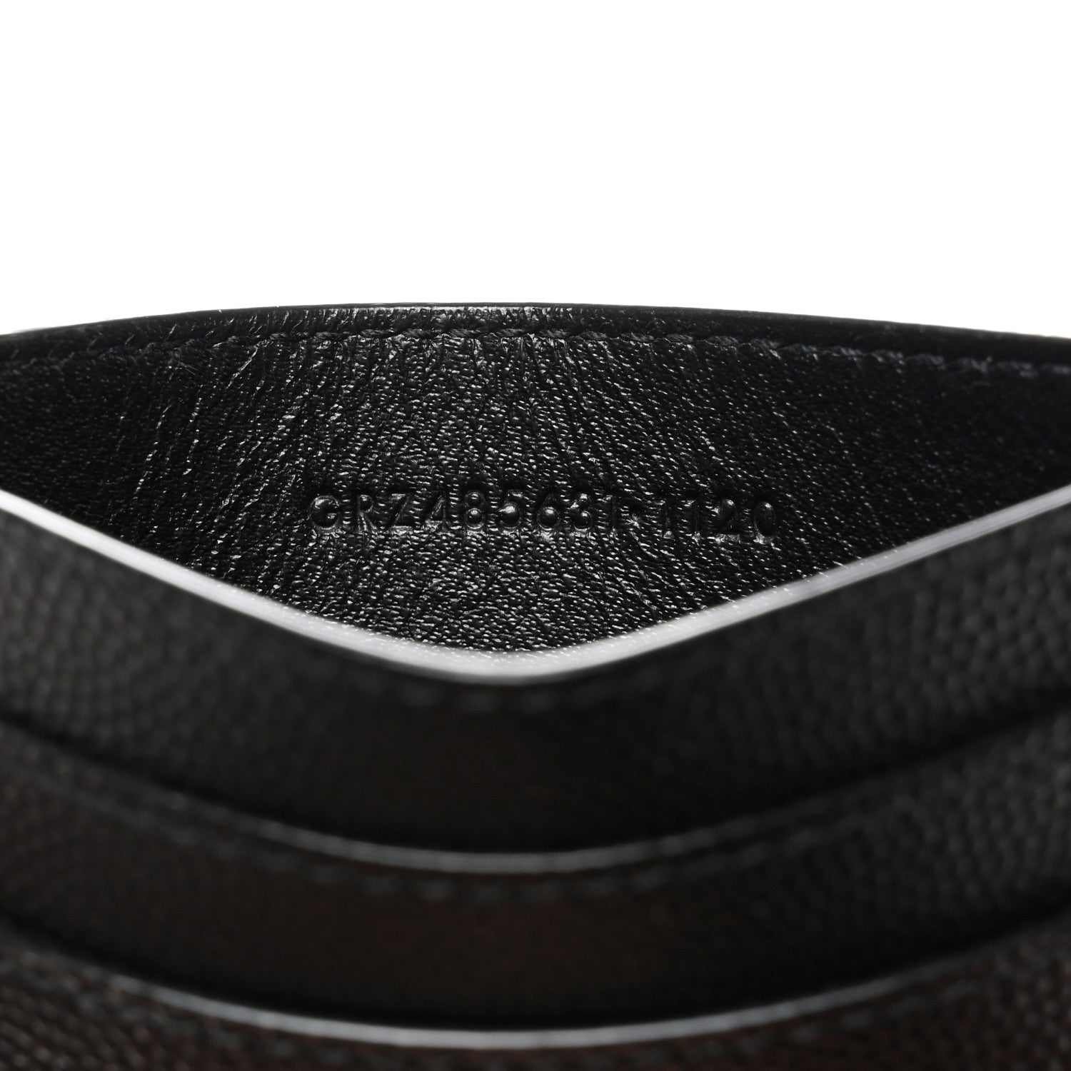Saint Laurent Grain De Poudre Monogram Credit Card Case Black 6 of 7