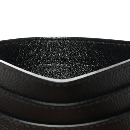 Saint Laurent Grain De Poudre Monogram Credit Card Case Black 6 of 7