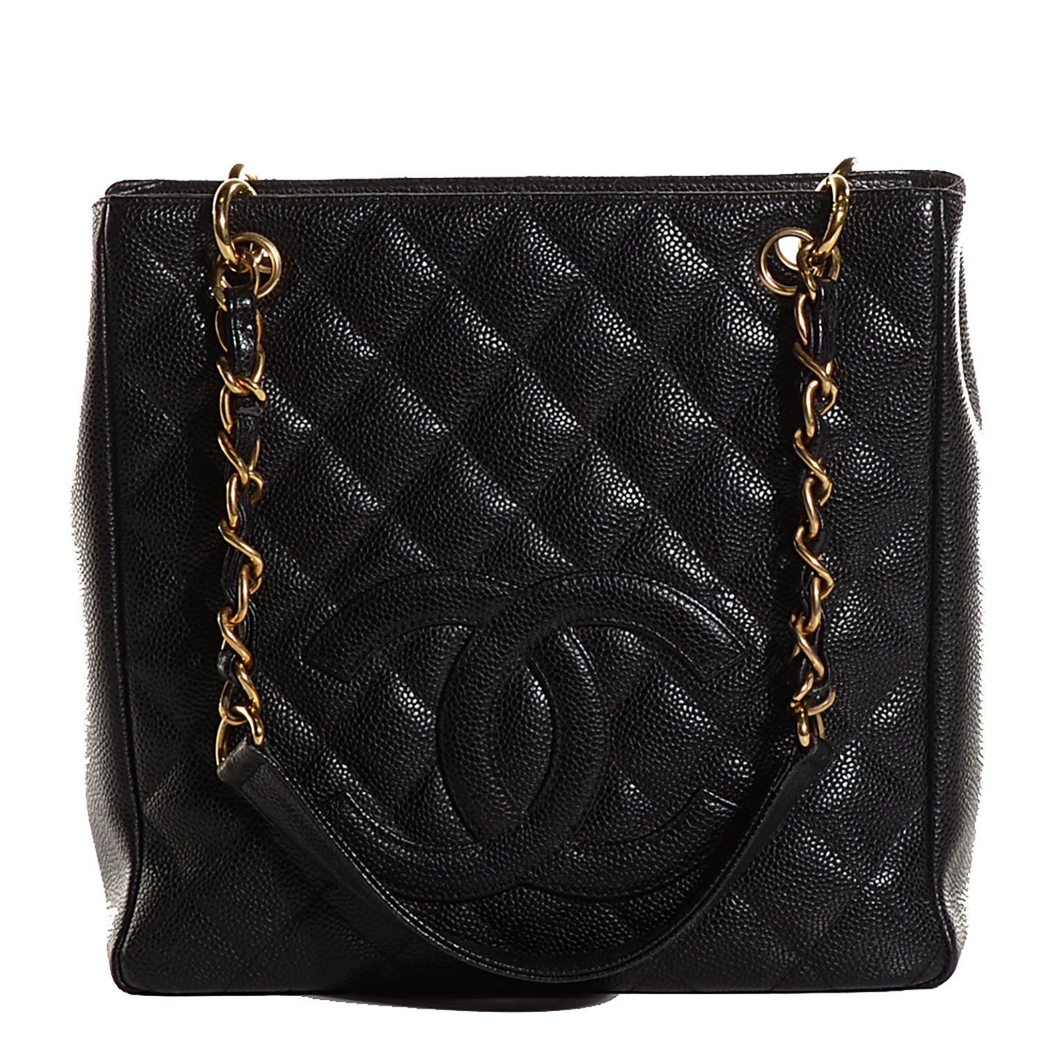 Chanel Caviar Quilted Petit Shopping Tote PST Black 1 of 8