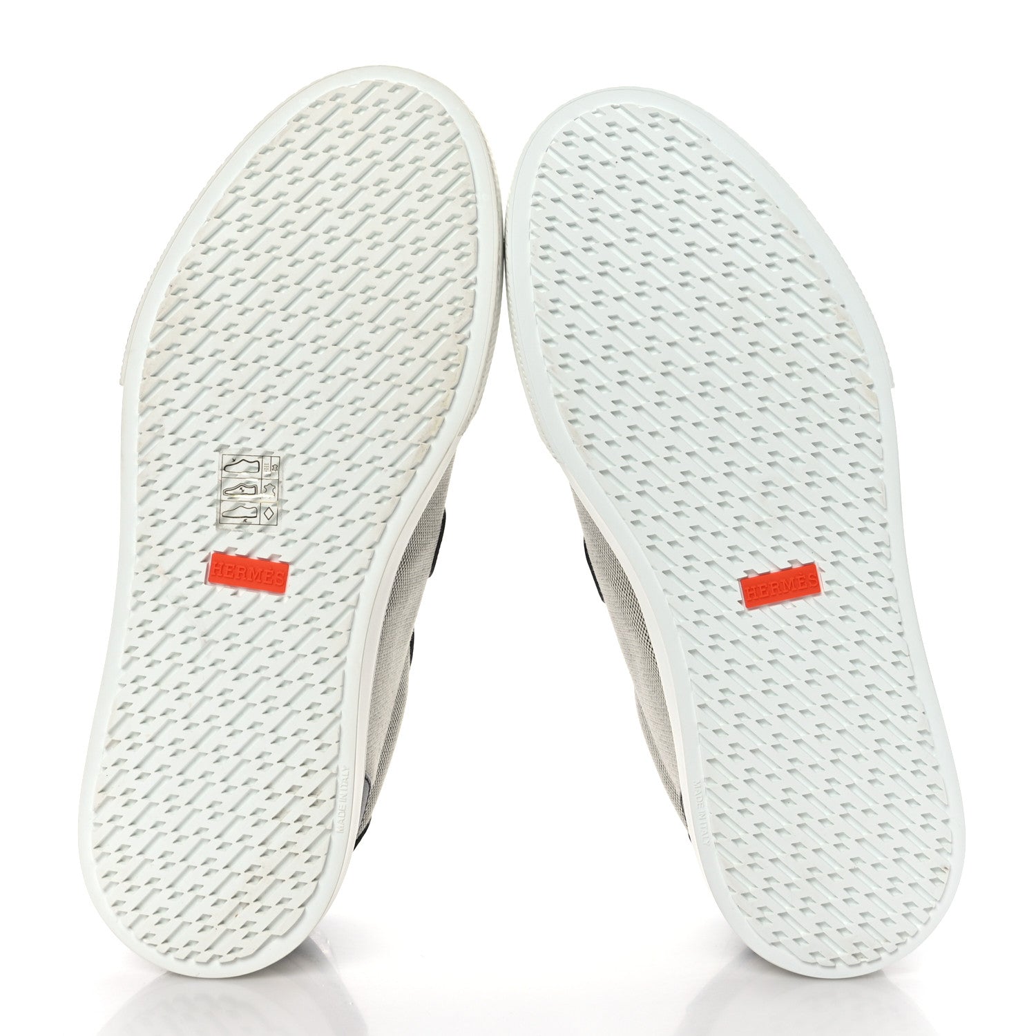 Hermes Calfskin Canvas Day Sneakers 41.5 Black White 5 of 8