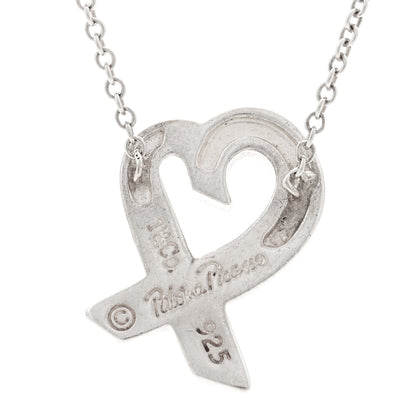 Tiffany Sterling Silver Paloma Picasso Loving Heart Pendant Necklace 5 of 5