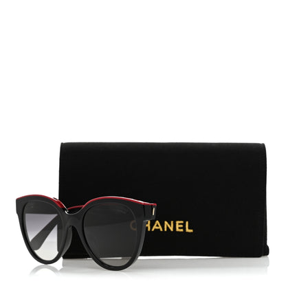 Chanel Acetate CC Butterfly Sunglasses 5414 Black Red 7 of 7