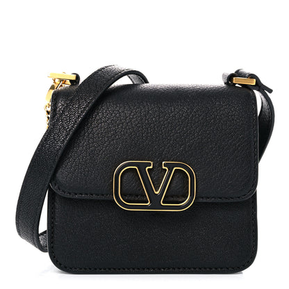 Valentino Garavani Goatskin Micro VSling Shoulder Bag Black 1 of 16