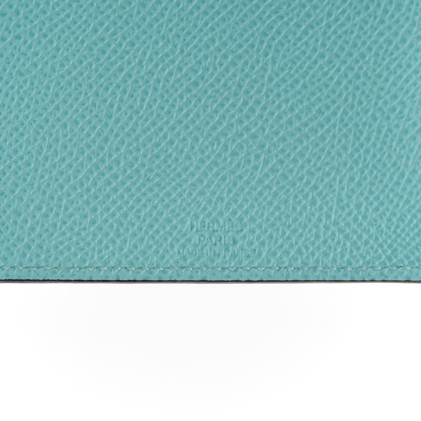 Epsom Tarmac Dot PM Passport Holder Bleu Atoll Lime