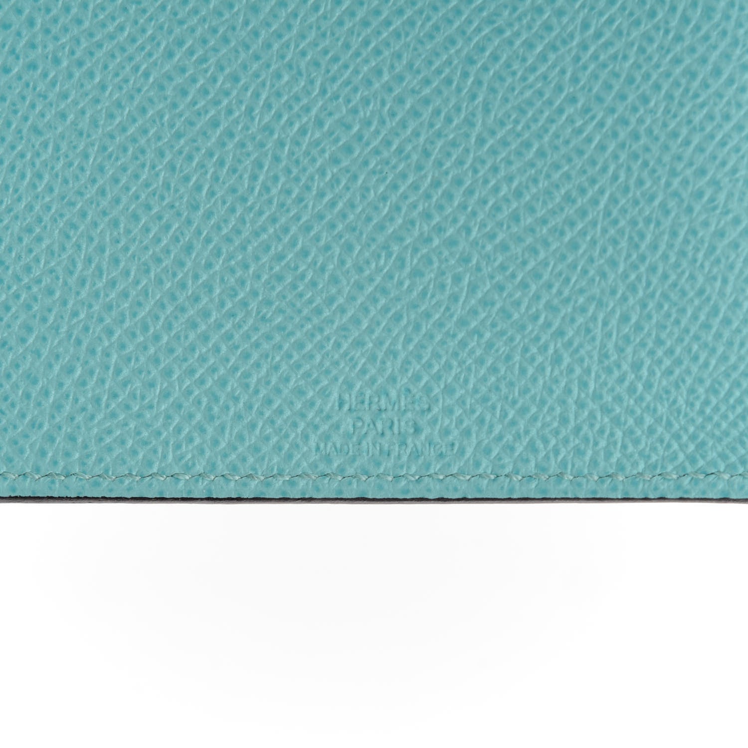 Hermes Epsom Tarmac Dot PM Passport Holder Bleu Atoll Lime 6 of 7