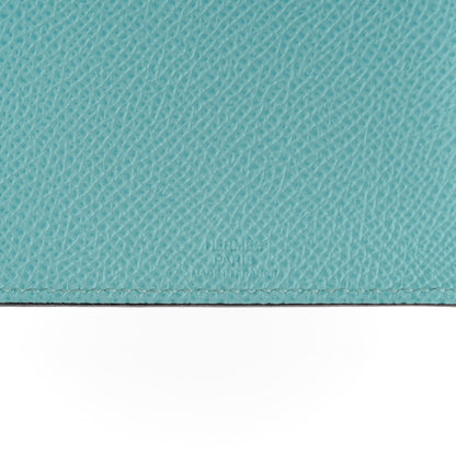 Hermes Epsom Tarmac Dot PM Passport Holder Bleu Atoll Lime 6 of 7