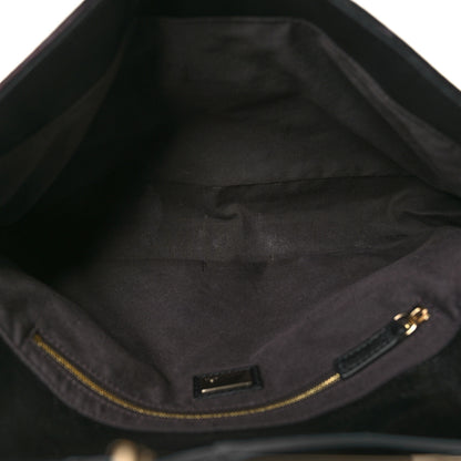 Fendi Zucca Quilted Maxi Baguette Shoulder Bag Black 5 of 11