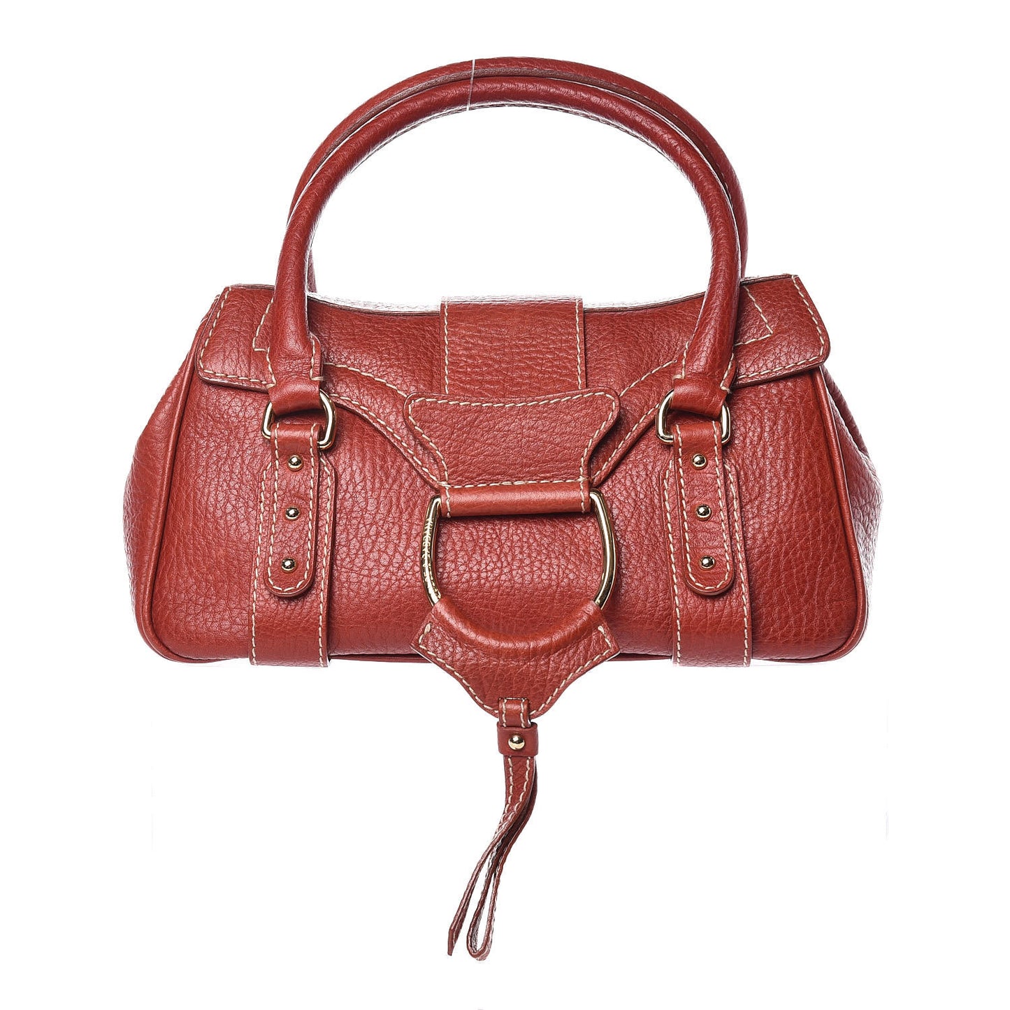Calfskin Satchel Red