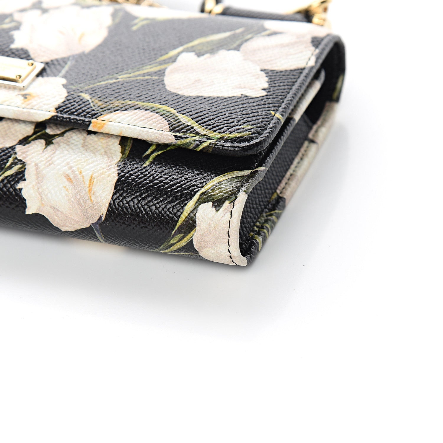 Dolce & Gabbana Dauphine Tulip Print Mini Von Bag Black 7 of 9