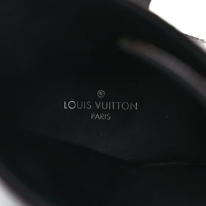 Louis Vuitton Calfskin Monogram Wonderland Flat Ranger Boots 35.5 Black 7 of 8