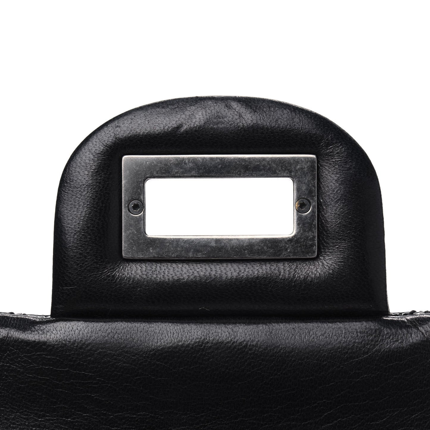 Distressed Patent Quilted 2.55 Reissue 227 Flap Black
