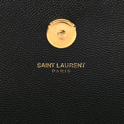 Saint Laurent Grain De Poudre Medium Classic Monogram Kate Satchel Black 6 of 12