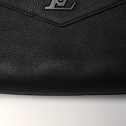 Louis Vuitton Soft Calfskin Lockme Tote MM Black 7 of 12