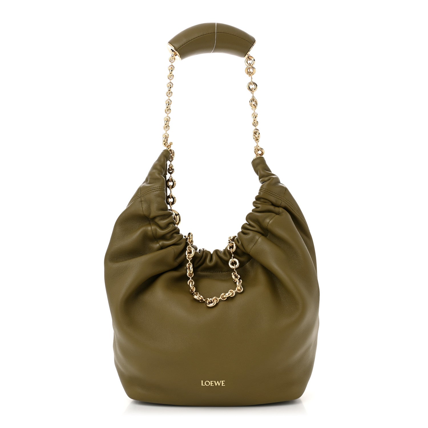 Loewe Mellow Nappa Small Squeeze Bag Olive 1 of 9