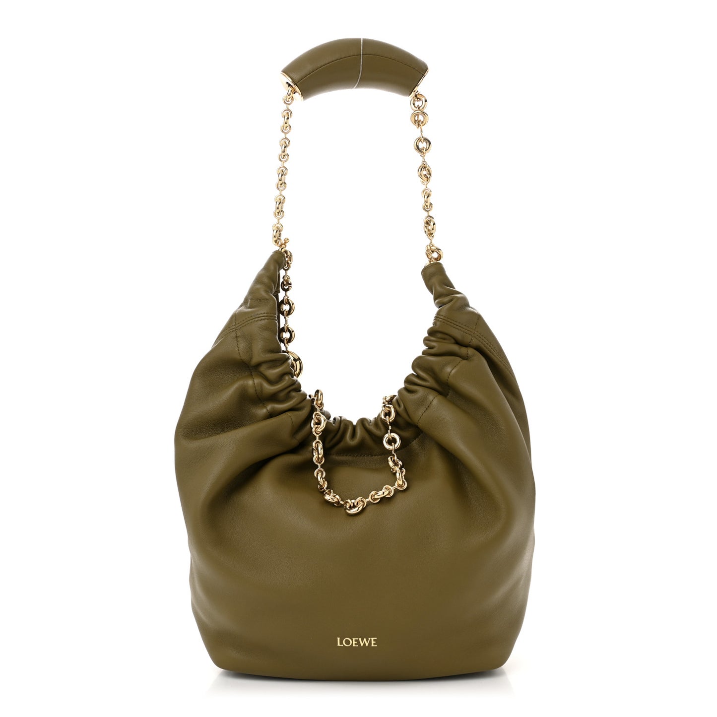 Mellow Nappa Small Squeeze Bag Olive