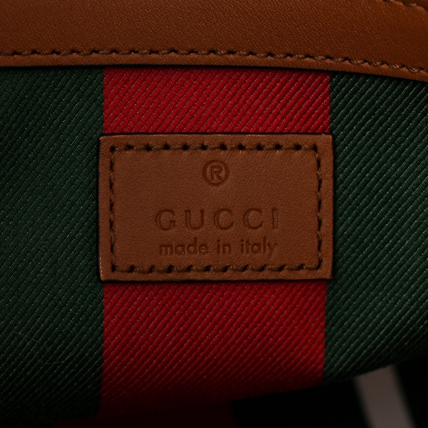 Gucci GG Supreme Monogram Emblem Large Tote Bag Beige Dark Brown 6 of 10