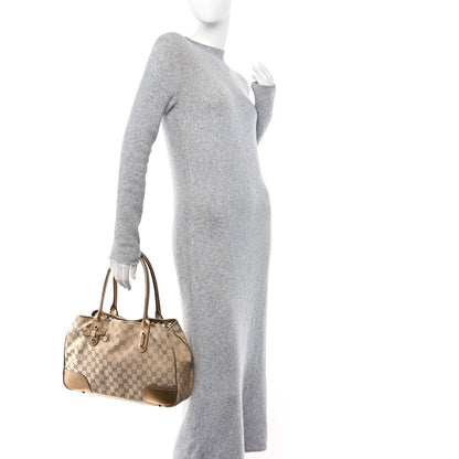 Gucci Monogram Medium Princy Tote Gold 2 of 11