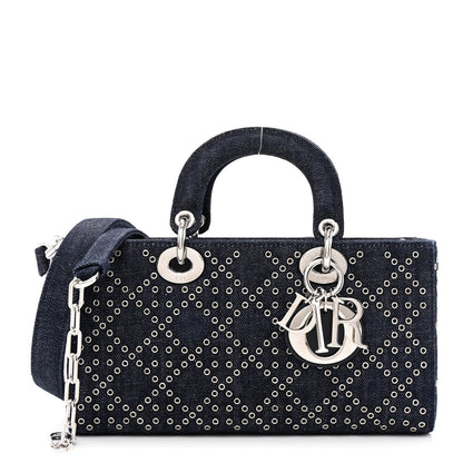 Christian Dior Denim Eyelet Lady D-Joy Blue 1 of 10