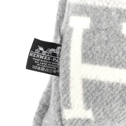 Hermes Wool Cashmere Avalon III Pillow PM Ecru Gris Clair 3 of 3