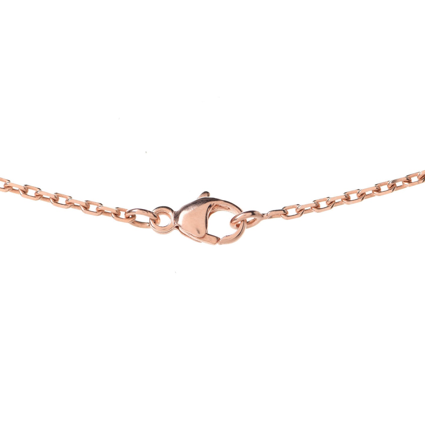 Lacquered Rose Gold Mini Pop H Pendant Necklace Black