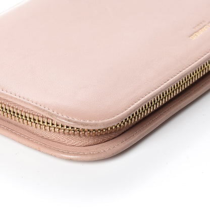 Saint Laurent Calfskin Classic Zip Around Wallet Pink 9 of 18