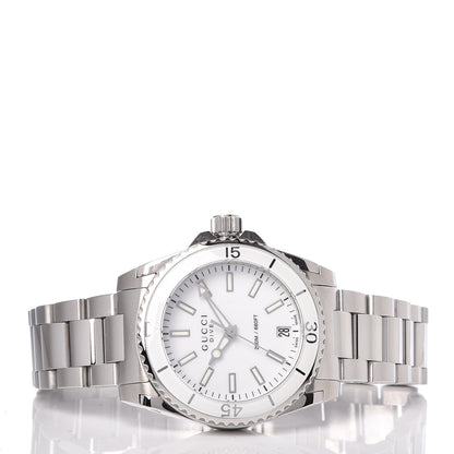 Gucci Stainless Steel 32mm Dive Quartz Watch White 3 of 9
